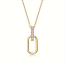 Colar Pendente em Moissanite com Design Vazado – Prata 925 Banhada a Ouro 18K, Unissexo