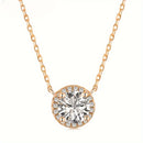 Colar LOVESSOM em Prata 925 com Pendente Moissanite 2ct – Banhado a Ouro 18K, Estilo Francês Elegante