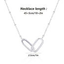 Colar Pendente Prateado Feminino – Design Entrelaçado Único com Caixa de Oferta