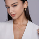 Colar Pendente em Moissanite com Design Vazado – Prata 925 Banhada a Ouro 18K, Unissexo