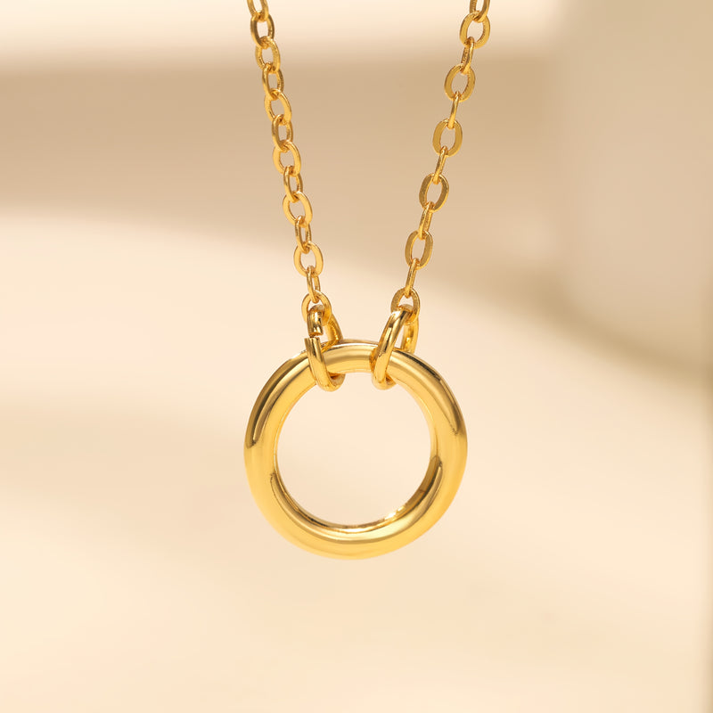 Colar em Prata 925 com Pendente Circular – Hipoalergénico, Elegante e com Caixa de Oferta