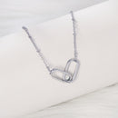 Colar Pendente Prateado Feminino – Design Entrelaçado Único com Caixa de Oferta