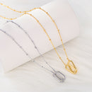 Colar Pendente Prateado Feminino – Design Entrelaçado Único com Caixa de Oferta