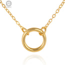 Colar em Prata 925 com Pendente Circular – Hipoalergénico, Elegante e com Caixa de Oferta