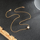 Colar em Prata 925 com Pendente Esfera Geométrica em Zircónia – Banhado a Ouro, Estilo Elegante