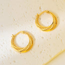 Brincos em Prata 925 com Esferas Douradas – Elegância Luxuosa com Caixa de Oferta