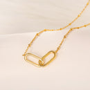 Colar Pendente Prateado Feminino – Design Entrelaçado Único com Caixa de Oferta