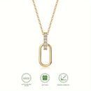 Colar Pendente em Moissanite com Design Vazado – Prata 925 Banhada a Ouro 18K, Unissexo