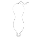 Colar Feminino Geométrico em Aço Inoxidável – Choker Dourado com Pendente Meia-Lua e Spike