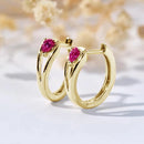 Brincos Argola com Pendente em Gota e Zircónia – Dourados, Fashion e Versáteis para Mulher