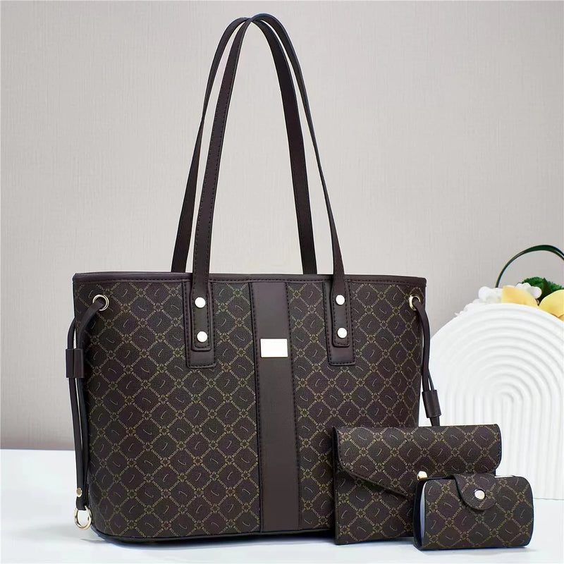 Conjunto 3 em 1 de Malas Femininas – Luxo e Grande Capacidade em Design Moderno 2024