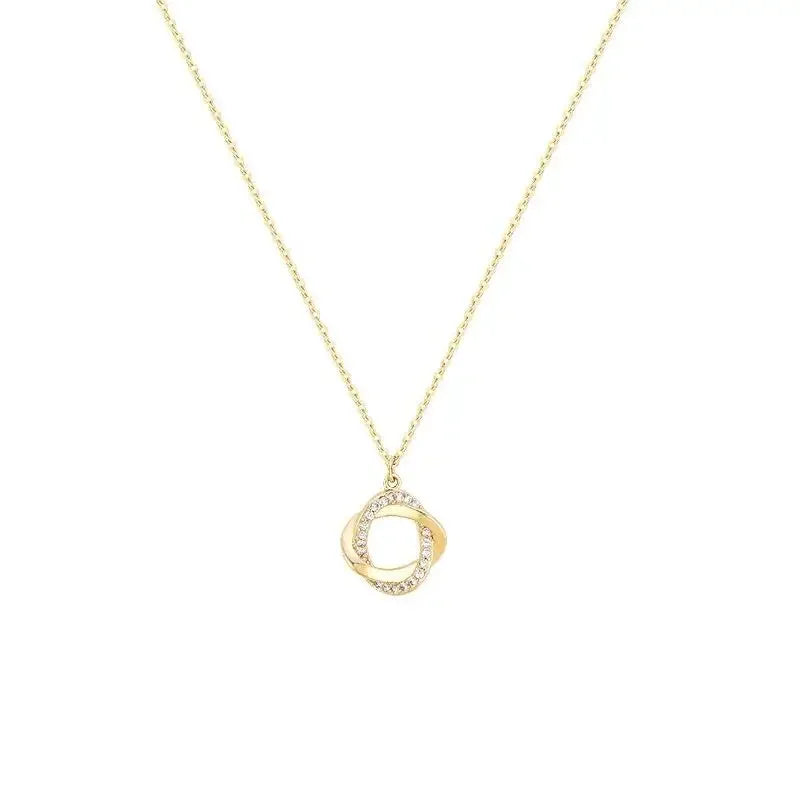 Colar Feminino em Prata 925 com Pendente Rotativo – Banhado a Ouro 14K, Joalharia Fina