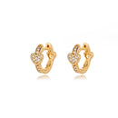 Argolas Pequenas com Zircónias – Douradas e Delicadas, Brincos Trendy 2024 para Mulher