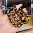 Pulseira em Pedra Natural Olho de Tigre – Contas 6/8/10/12mm, Joalharia Minimalista para Homem e Mulher