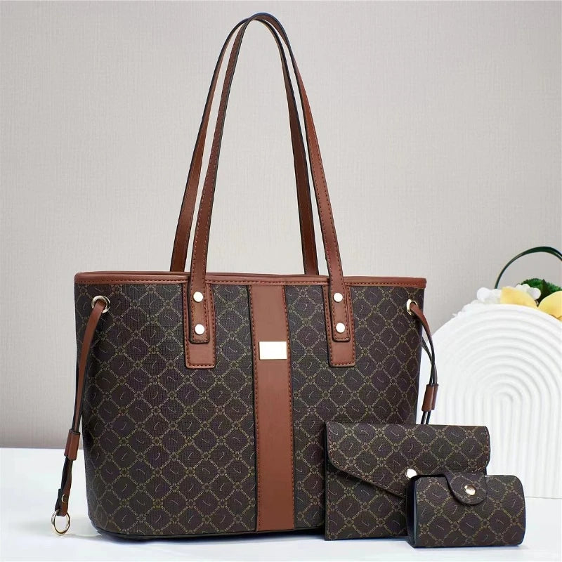 Conjunto 3 em 1 de Malas Femininas – Luxo e Grande Capacidade em Design Moderno 2024