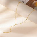 Colar Feminino Banhado a Prata e Ouro – Design Boho com Zircónia e Estilo Lariat Delicado