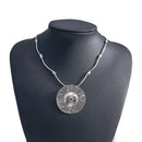 Choker Feminino Vintage em Metal – Colar Redondo de Declaração para Festas e Presentes