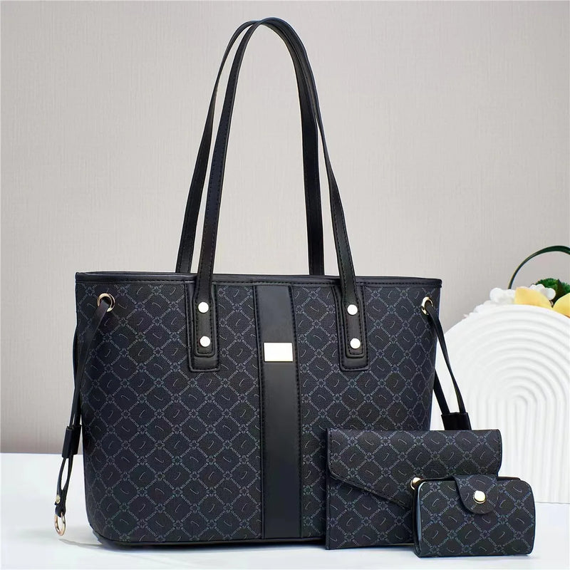 Conjunto 3 em 1 de Malas Femininas – Luxo e Grande Capacidade em Design Moderno 2024