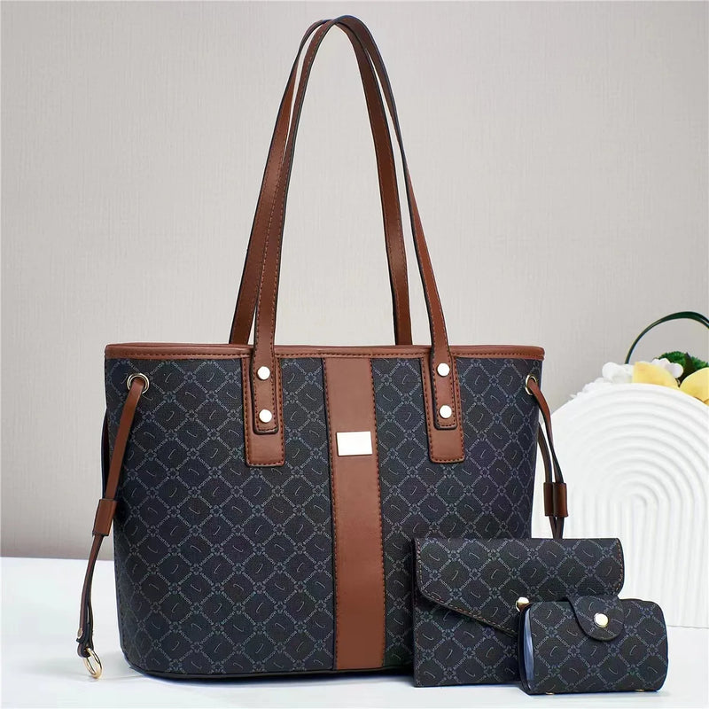 Conjunto 3 em 1 de Malas Femininas – Luxo e Grande Capacidade em Design Moderno 2024