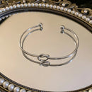 Pulseira em Aço Inoxidável Vintage – Design Entrelaçado Unissexo, Estilo Streetwear/Gótico