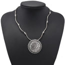 Choker Feminino Vintage em Metal – Colar Redondo de Declaração para Festas e Presentes