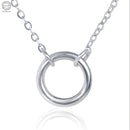 Colar em Prata 925 com Pendente Circular – Hipoalergénico, Elegante e com Caixa de Oferta