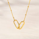 Colar Pendente Prateado Feminino – Design Entrelaçado Único com Caixa de Oferta