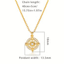 Colar em Prata 925 com Pendente Bússola em Zircónia 5A – Joia Feminina com Caixa de Oferta