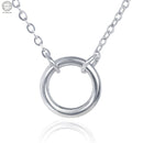 Colar em Prata 925 com Pendente Circular – Hipoalergénico, Elegante e com Caixa de Oferta